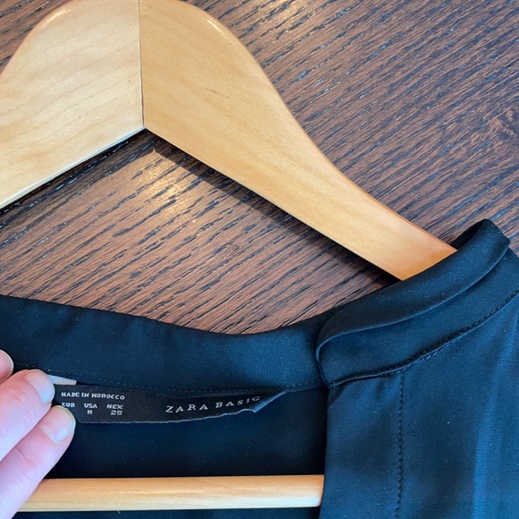 Zara basics black sheer blouse - Picture 3 of 4